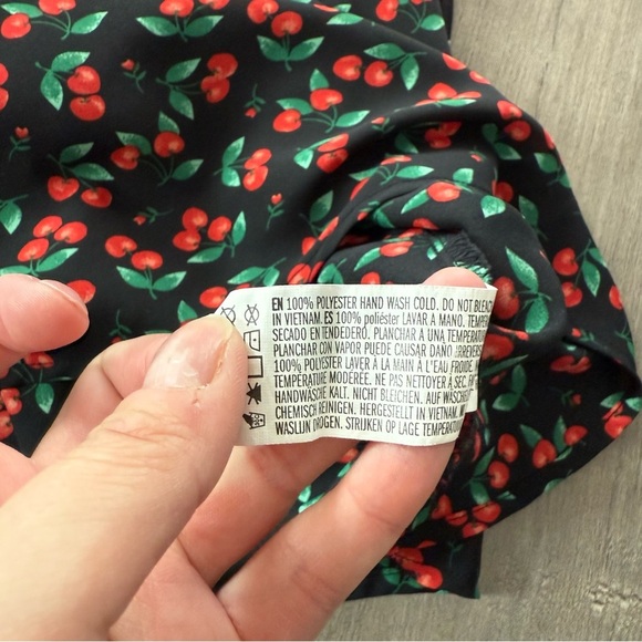 Forever 21 Cherries Cowl Drape Strappy Blouse - Picture 8 of 8